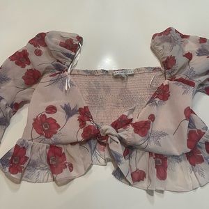 Floral off the shoulder blouse